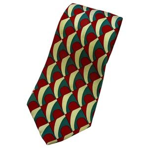 Vintage Kenneth Gordon Hand Printed Silk Necktie New Orleans Jazzy Colorful Art